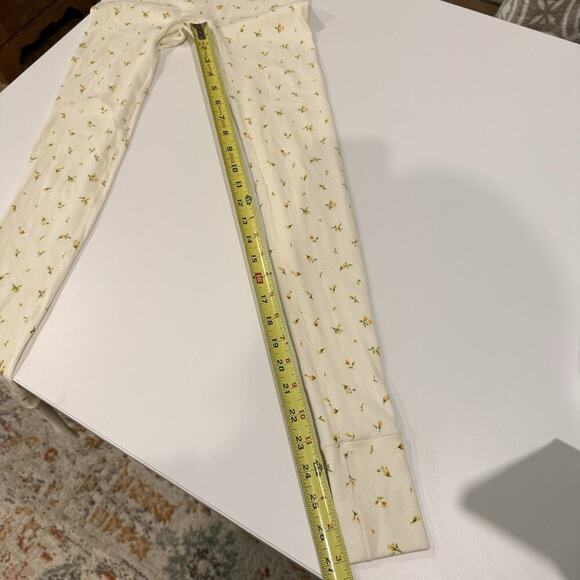 Skims Rib Leggings Size XXS Marigold Rosebud Print Pants Pajamas NEW NWT - Picture 14 of 14